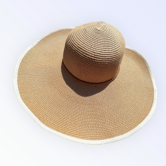 🌻Big Fun Wide Brim Floppy Hat {Outdoors Beach Pool Summer} 56-58 cm EUC - Picture 8 of 12